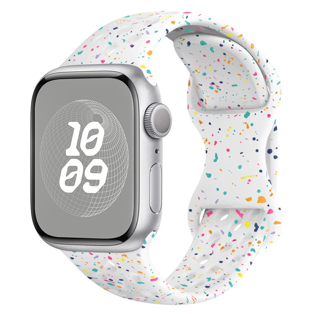 Correa de Silicona con Efecto Purpurina para Apple Watch Series 1–11 y SE 3