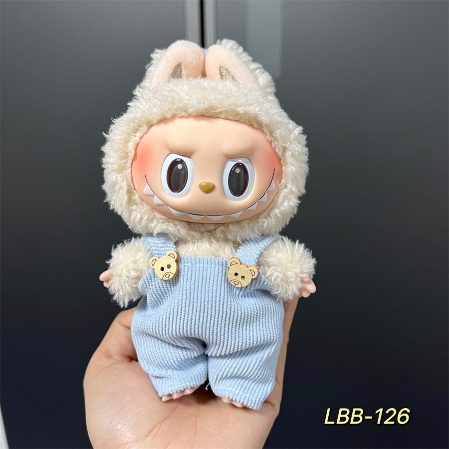 Ropa estilo Preppy Francés para Labubu de 17cm – Outfit de Muñeca de Pie o Sentada