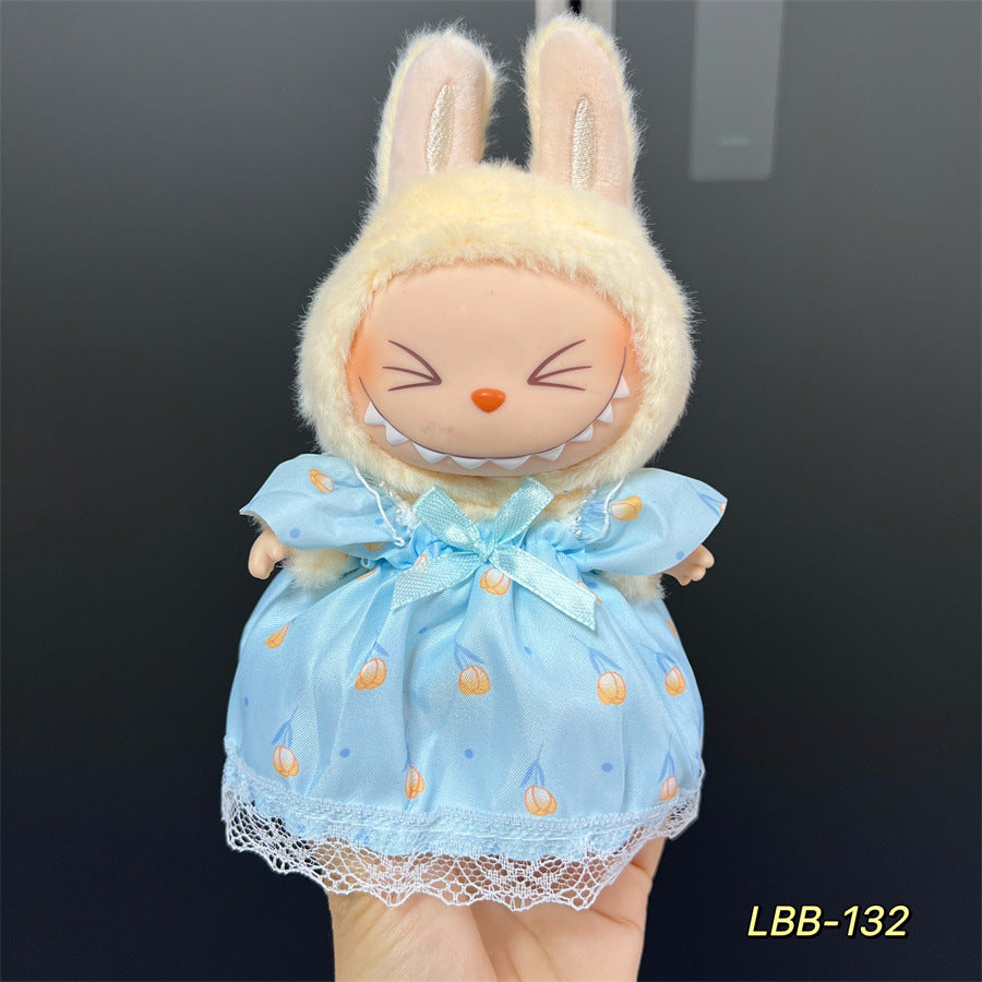 Ropa estilo Preppy Francés para Labubu de 17cm – Outfit de Muñeca de Pie o Sentada