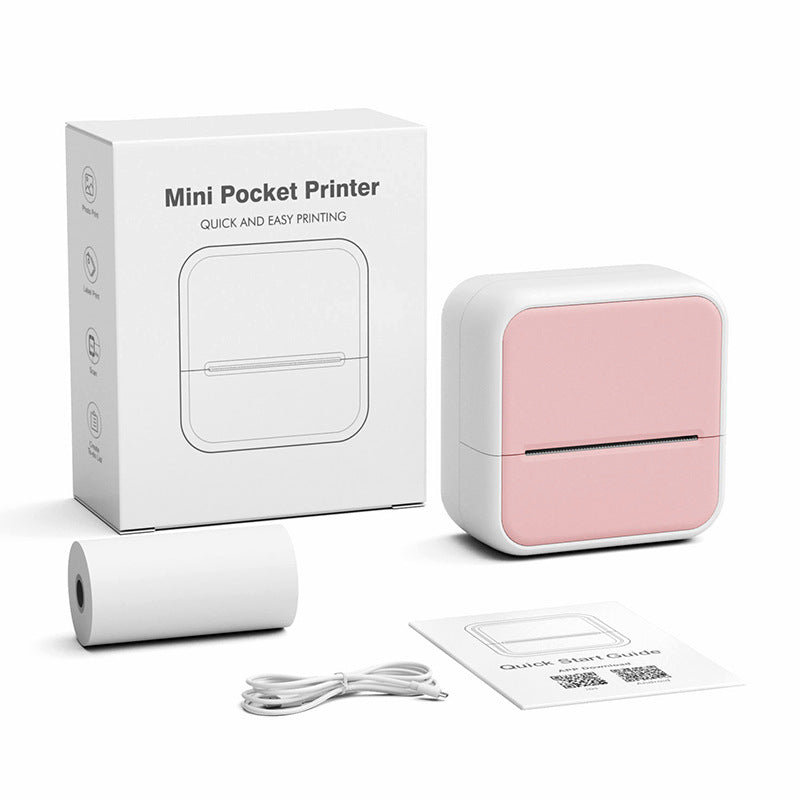 Portable Bluetooth Label Printer: Barcode, Sticky Labels, Commercial & Home Use