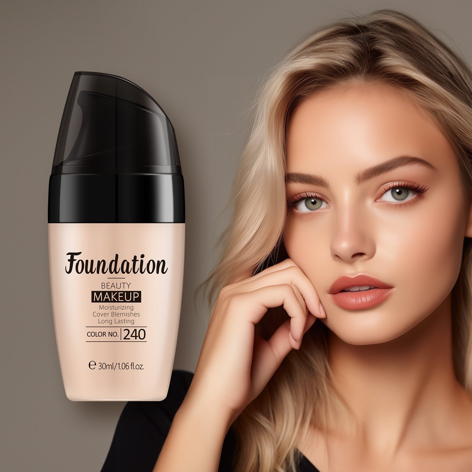 Base de Maquillaje LAIKOU de 30ML: Opciones de Color, Hidratante, Aprobada por la FDA, Envío Directo