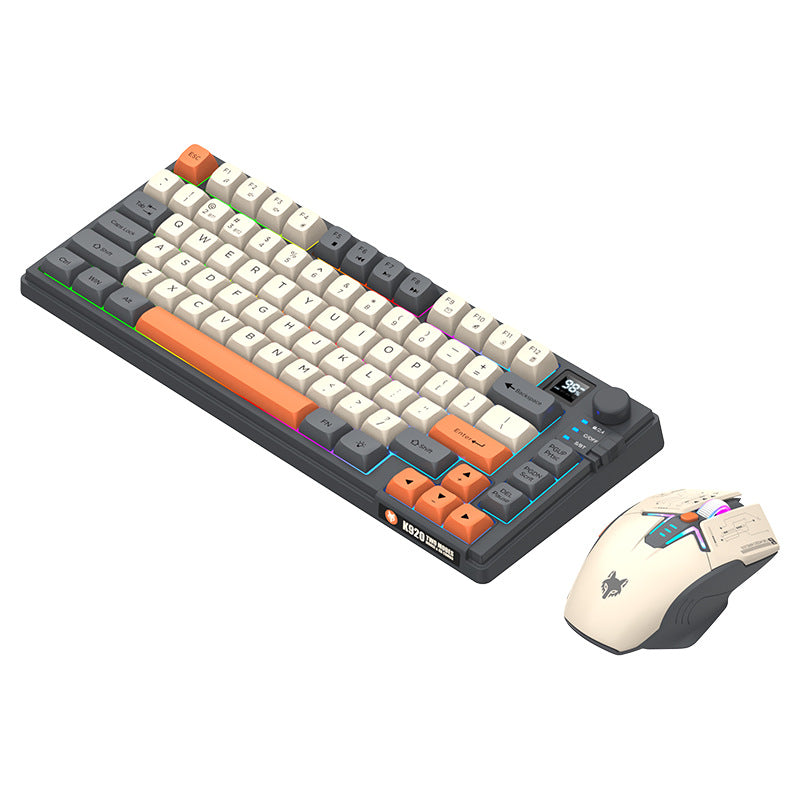 Teclado y Ratón Inalámbricos Bluetooth K920: Doble Modo, Pantalla, Controlador de Rueda, Tres Colores