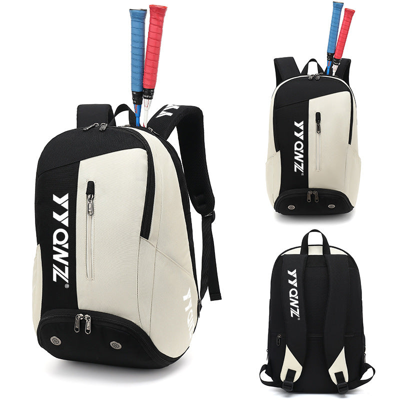 Mochila de Bádminton Unisex – Bolsa de Hombro para 3 Raquetas con Compartimentos Funcionales