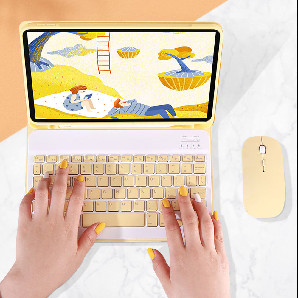 Funda de teclado para iPad Pro 11 (2020) y iPad 10.2: incluye cobertura de piel, soporte para mouse Bluetooth y compatibilidad con mini 9.7