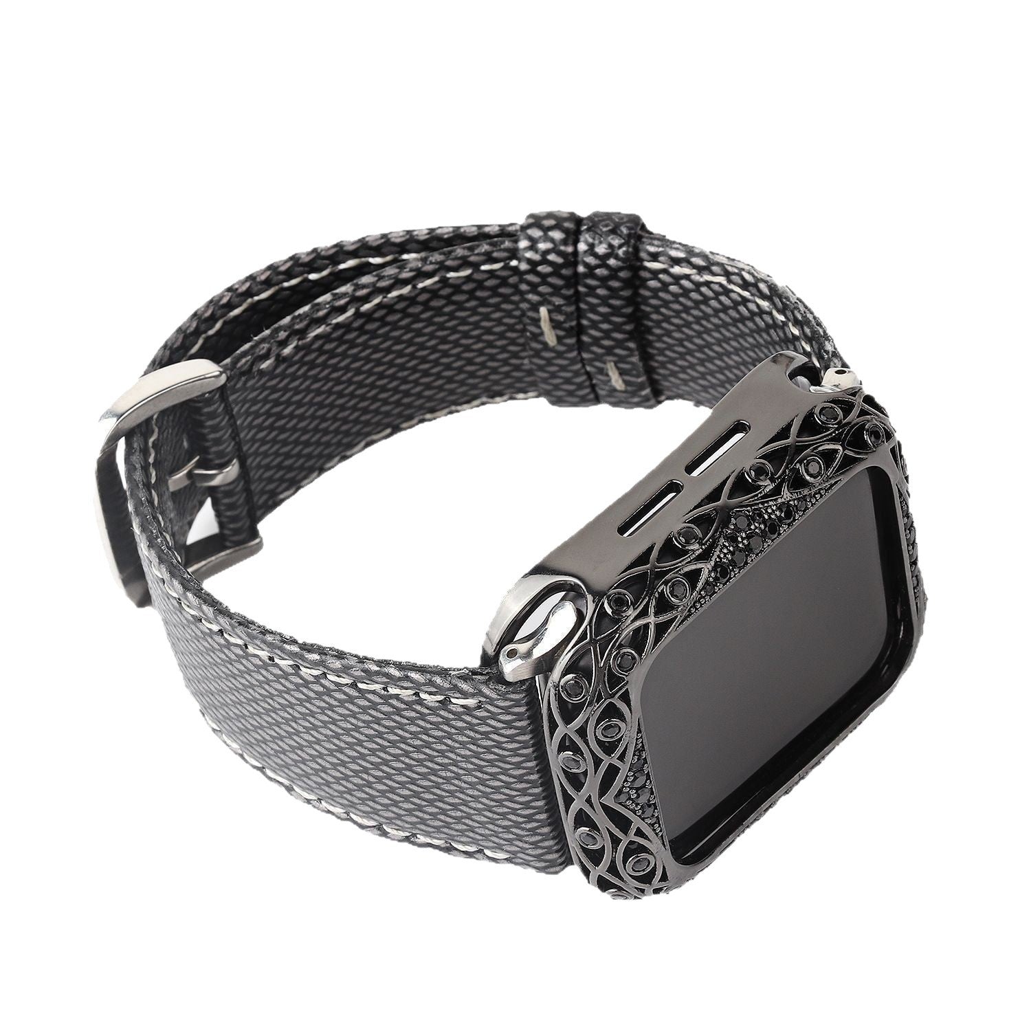 Protector de Pantalla para Apple Watch  en Metal con Piedras Brillantes | Serie 6/7/8/9/10