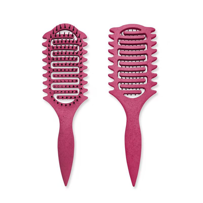 Cepillo de Masaje con Diseño Hueco: Peine para Cabello Rizado y Peinados, Uso en Seco y Húmedo, Ideal para Estilismo
