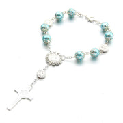 Pulsera Religiosa de cuentas de 10MM con dije de cruz