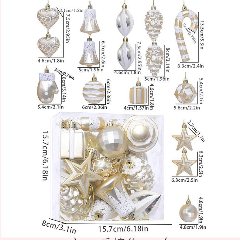 Bolas Navideñas de Plástico : Set de 16 Piezas Decorativas para Árbol de Navidad en Varios Diseños