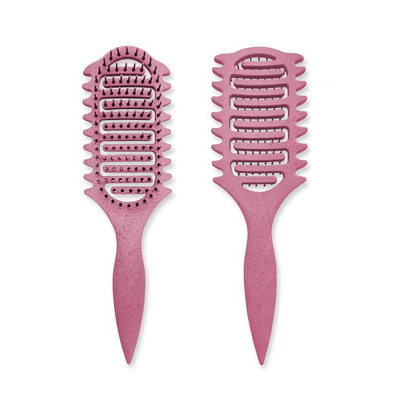 Cepillo de Masaje con Diseño Hueco: Peine para Cabello Rizado y Peinados, Uso en Seco y Húmedo, Ideal para Estilismo