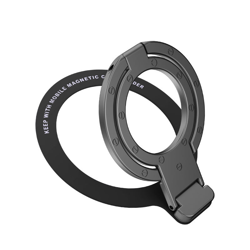 Soporte de Anillo Magnético MagSafe: Diseño Metálico Ultra Delgado con Doble Anillo y Función Plegable