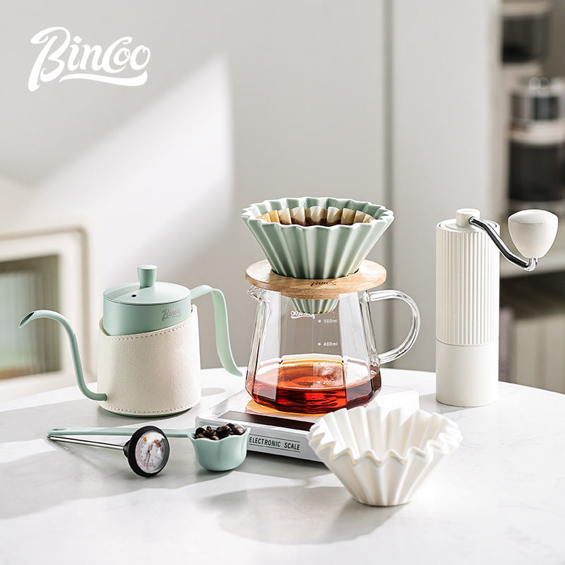 Juego de Cafetera Bincoo: Tetera de Válvula Fina para Preparar Café Americano en Casa