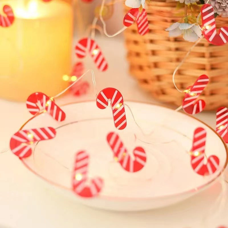 Copper Christmas Light Garlands: LED Bell and Snowflake Decorations
