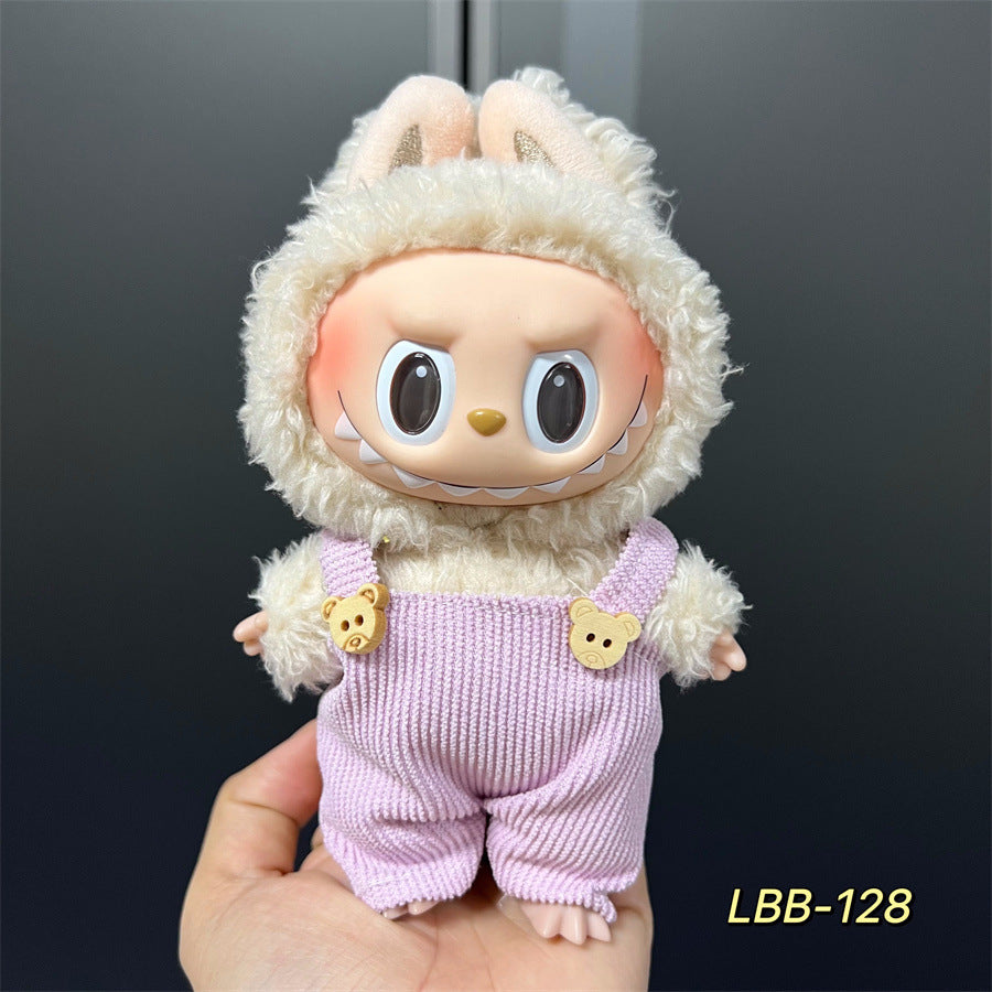 Ropa estilo Preppy Francés para Labubu de 17cm – Outfit de Muñeca de Pie o Sentada