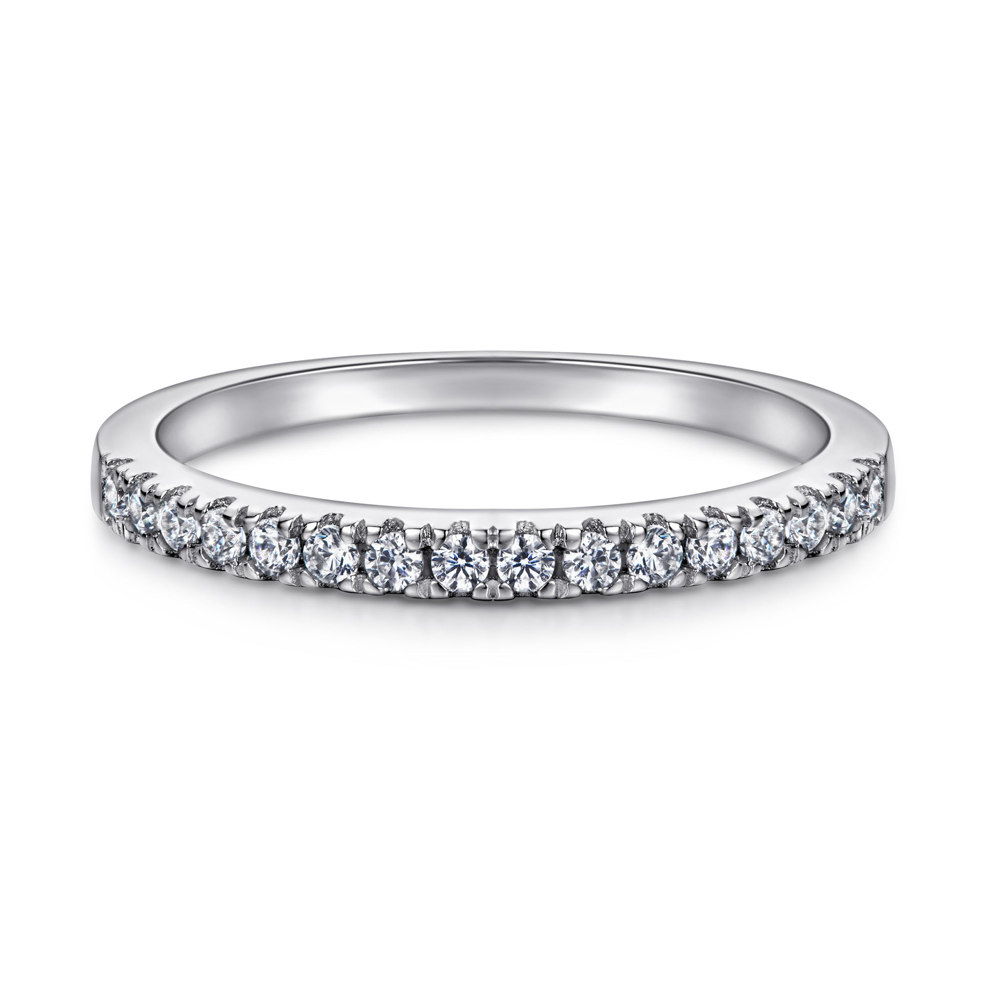 Argolla Retro para Mujer en Plata 925 – Micro Engastado con Zirconias