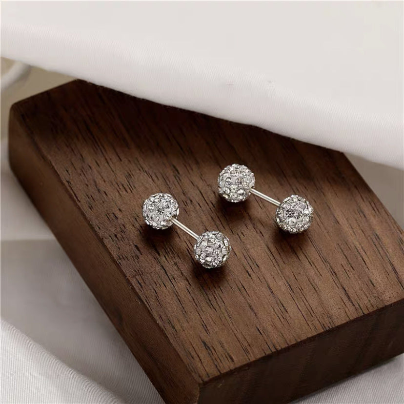 Piercing Bola de Plata con perno doble plata 925: Textura Martillada