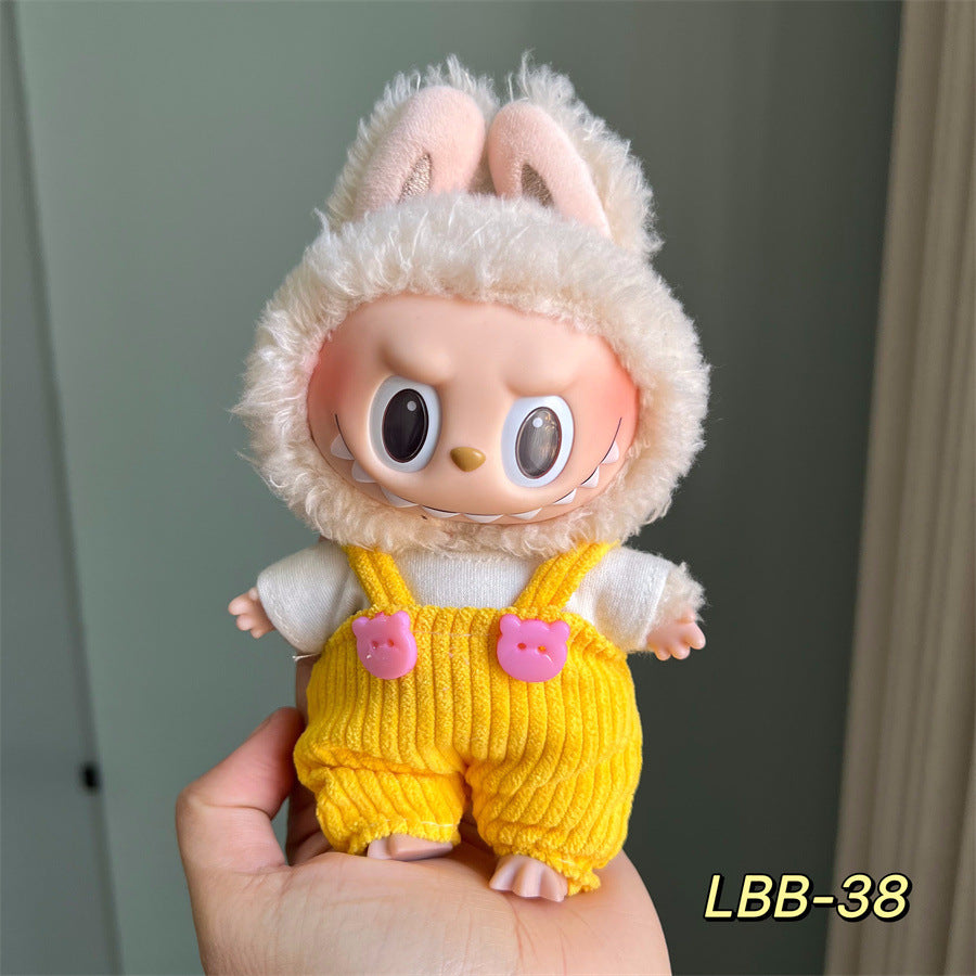 Ropa Nerd-Chic para Muñeca Labubu 17 cm – Accesorios de Moda (Muñeca No Incluida)