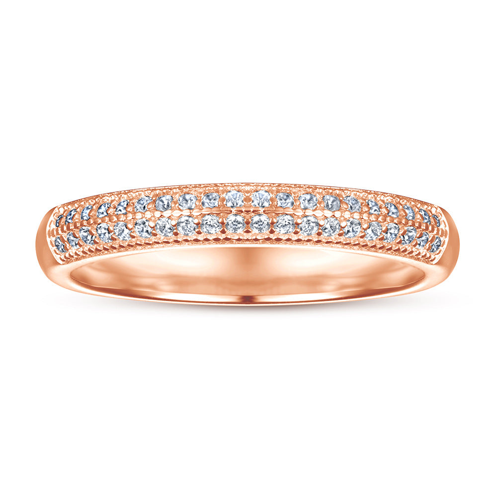 Argolla de Plata 925 con Circonias para Mujer: Rosa o Plateada