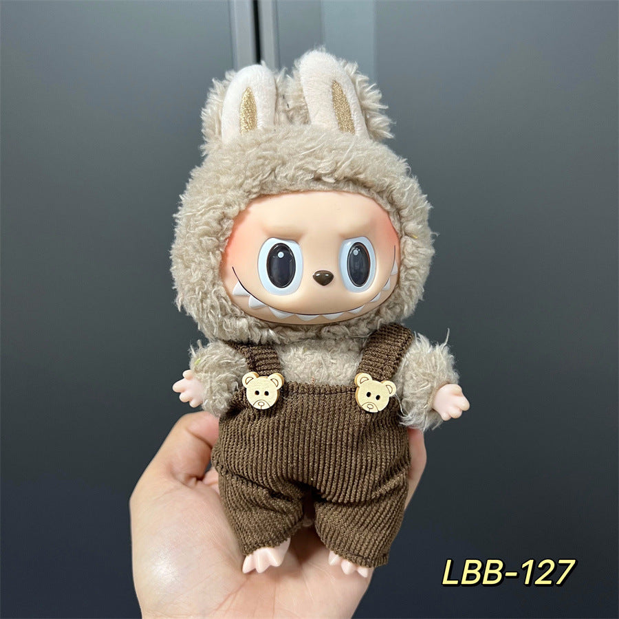 Ropa estilo Preppy Francés para Labubu de 17cm – Outfit de Muñeca de Pie o Sentada