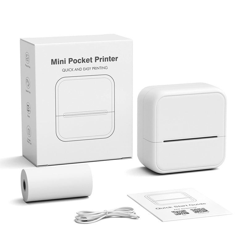 Portable Bluetooth Label Printer: Barcode, Sticky Labels, Commercial & Home Use