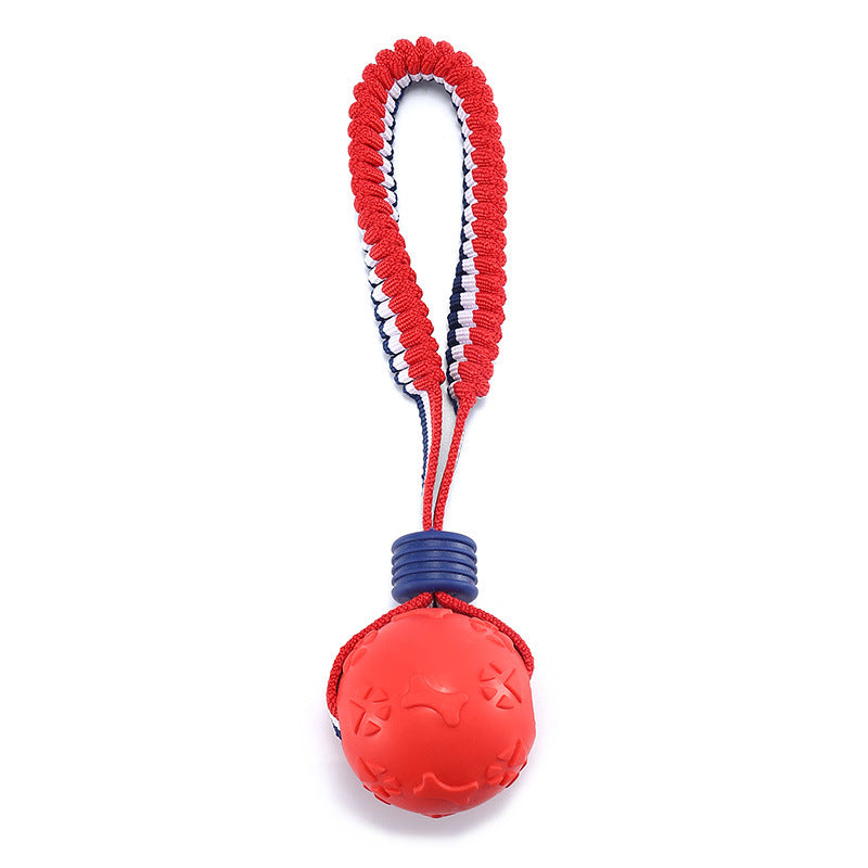 Pelota Tipo Neumático con Cuerda: Juguete Resistente para Perros, Entrenamiento y Limpieza Denta