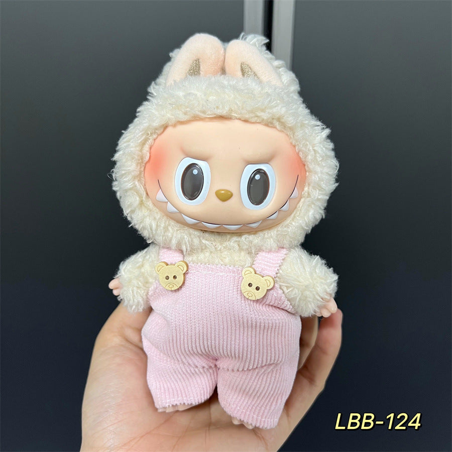 Ropa estilo Preppy Francés para Labubu de 17cm – Outfit de Muñeca de Pie o Sentada