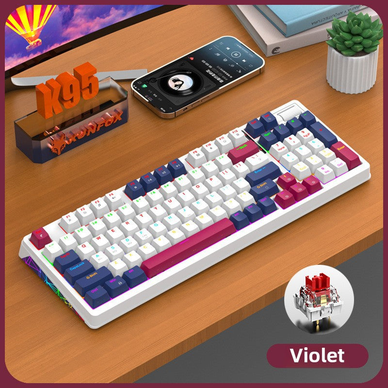 Teclado Mecánico Inalámbrico K95: 2.4G, Bluetooth, Tres Modos, Hot-Swap, Estructura Gasket para Juegos