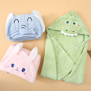 Toalla con capucha para niños con diseño de animalitos