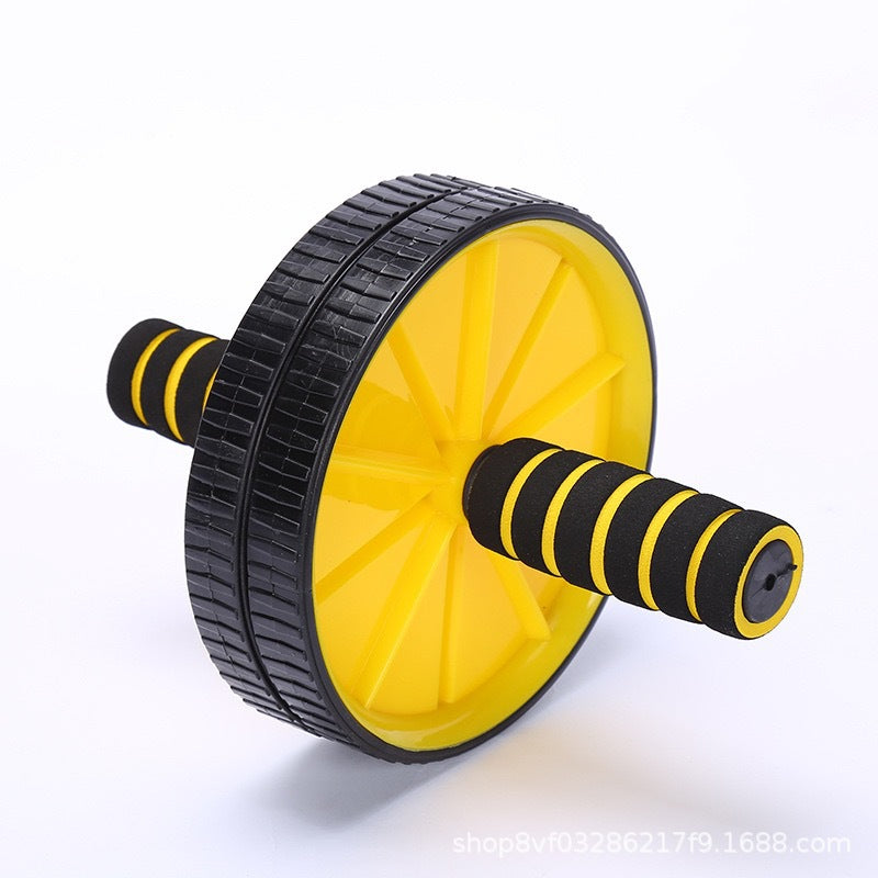 Rueda de ejercicio abdominal doble rodillo para core, brazos y espalda