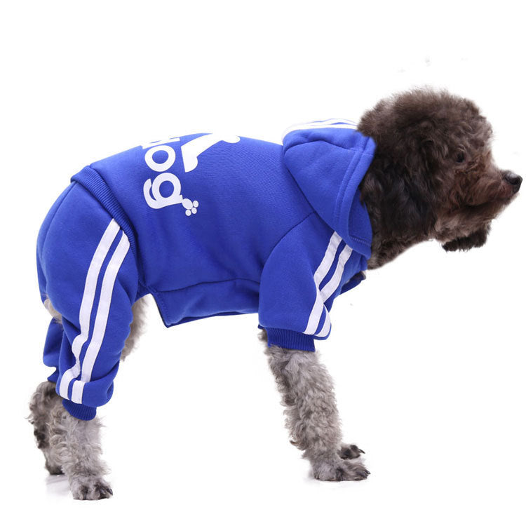 Sudadera para Perros con Capucha y Pantalón:  Ropa para Mascotas con Líneas Laterales