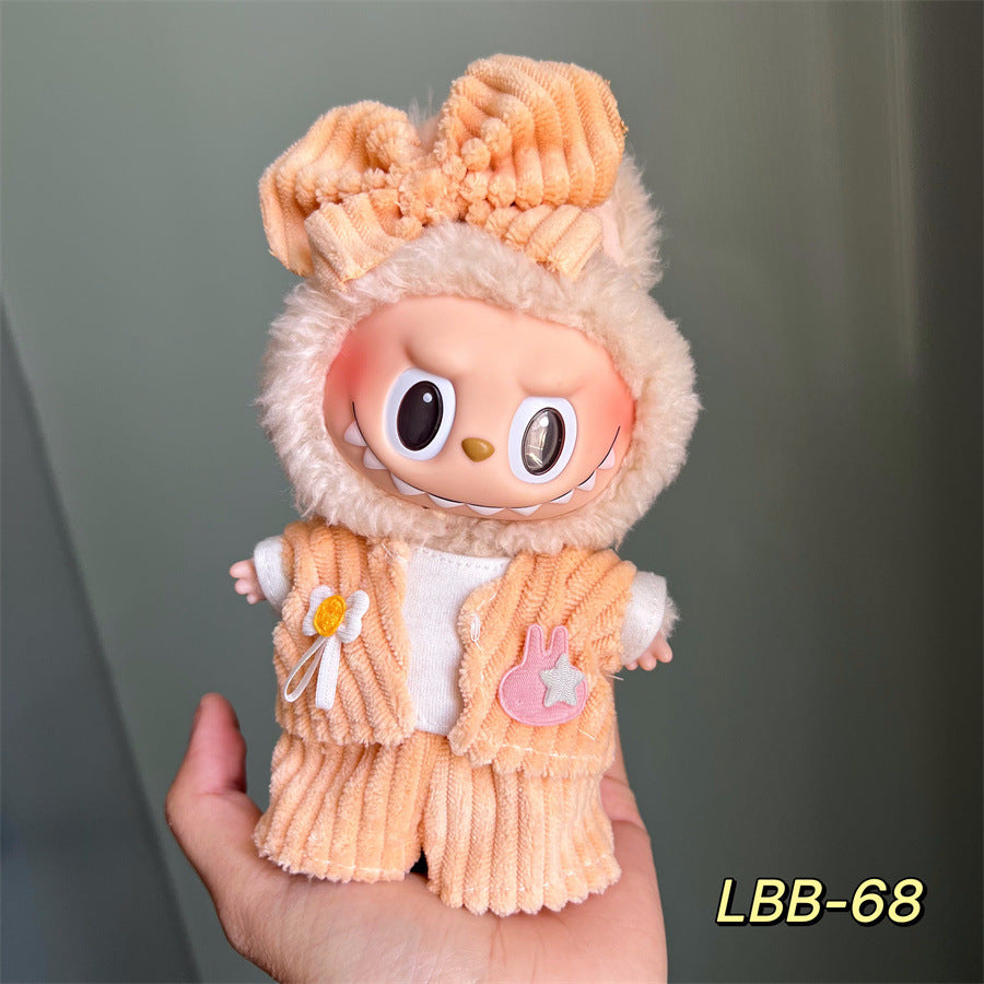 Ropa para Labubu de 17cm – Estilo Urban, Kawaii, Retro, Cosplay, preppy coreano y Más (Muñeca no incluida)