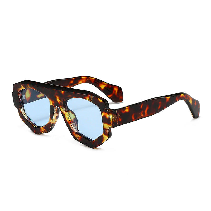 Gafas de Sol Geométricas para Mujer con Bordes Facetados Futuristas