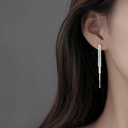 Aretes Largos de Borlas en Plata 925 – Elegantes para Cóctel y Ocasiones Formales