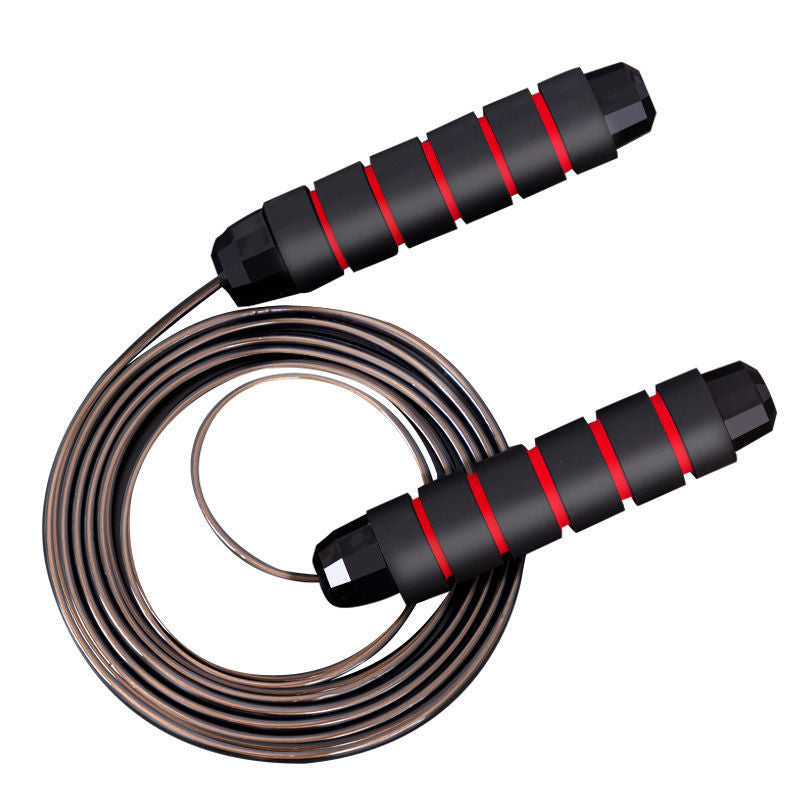 Cuerda de saltar con cable de acero y peso para entrenamiento con rodamientos de alta velocidad