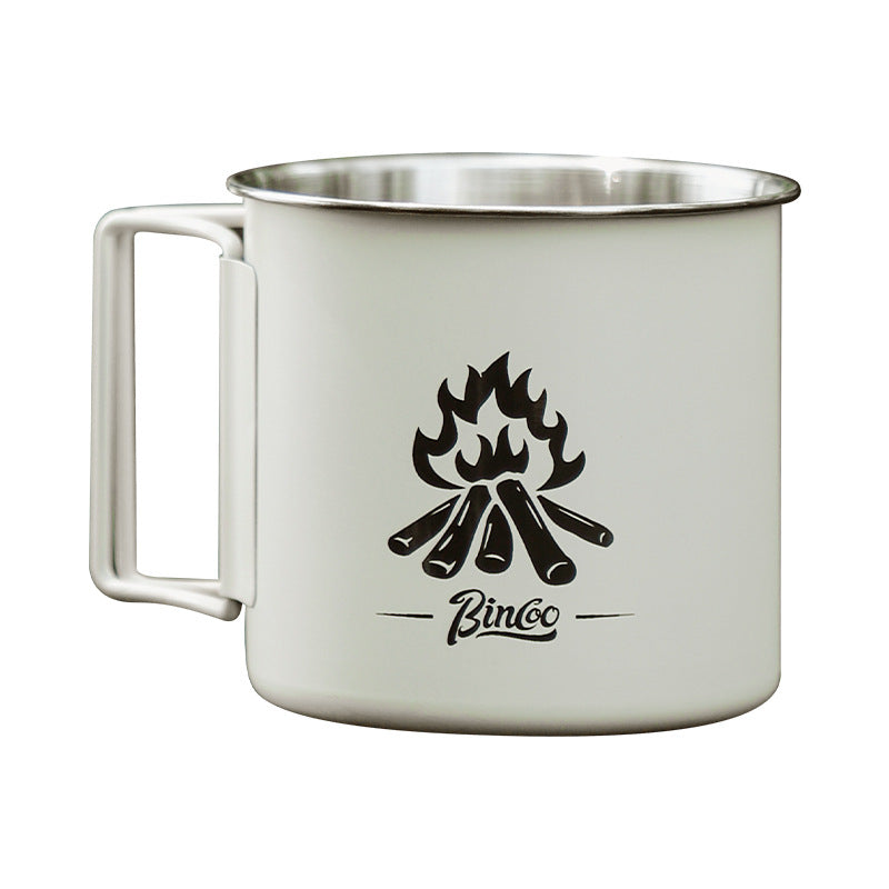 Taza de camping de acero inoxidable 304 con capacidad de 300 ml

