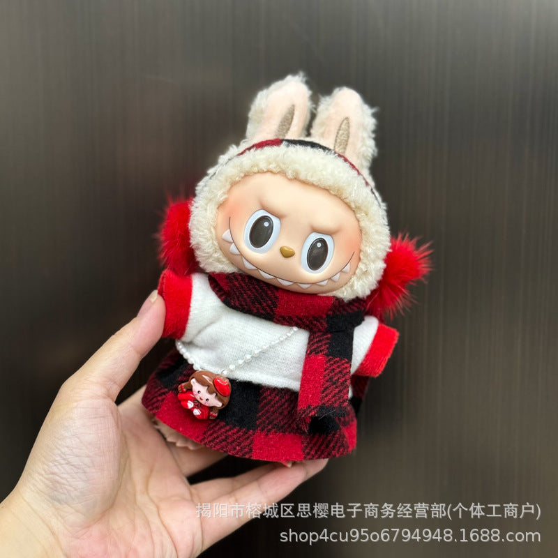 Ropa de Invierno para Muñecas Labubu de 17cm – Sets Calientitos y Adorables (Muñeca no incluida)
