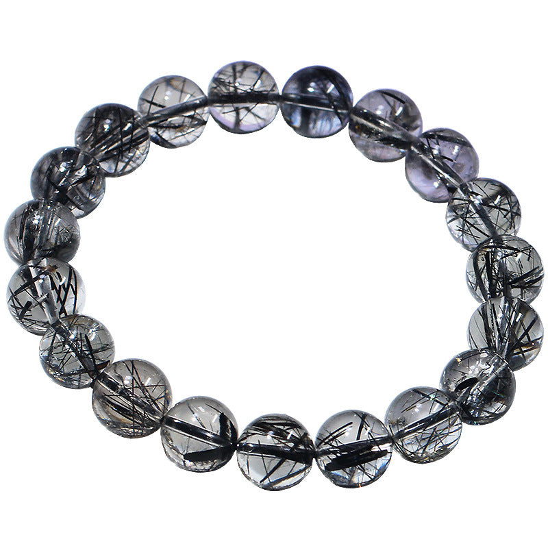 Pulsera de Cristal Natural de Cuarzo Negro: Alta Calidad, Hecha en Brasil, Evita la Energía Negativa, Joyas de Cristal de Donghai