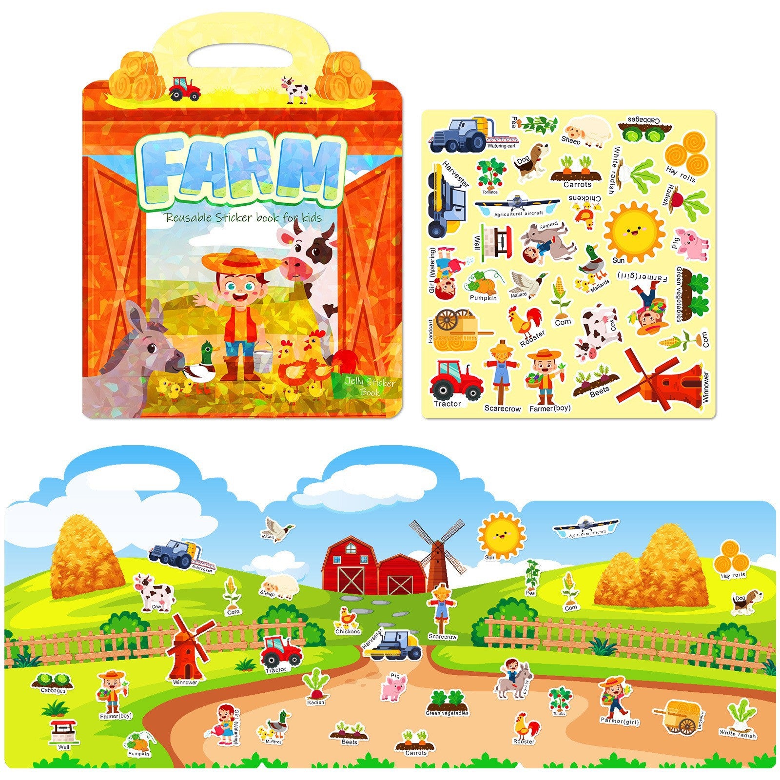 Libros Educativos con Pegatinas para Niños de 3 a 6 Años – Actividades Didácticas