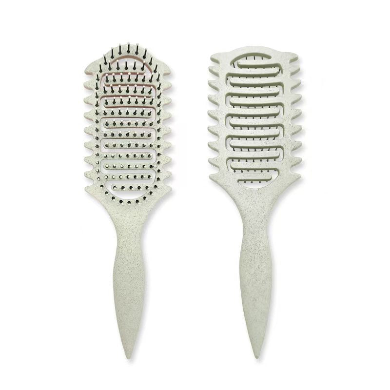Cepillo de Masaje con Diseño Hueco: Peine para Cabello Rizado y Peinados, Uso en Seco y Húmedo, Ideal para Estilismo