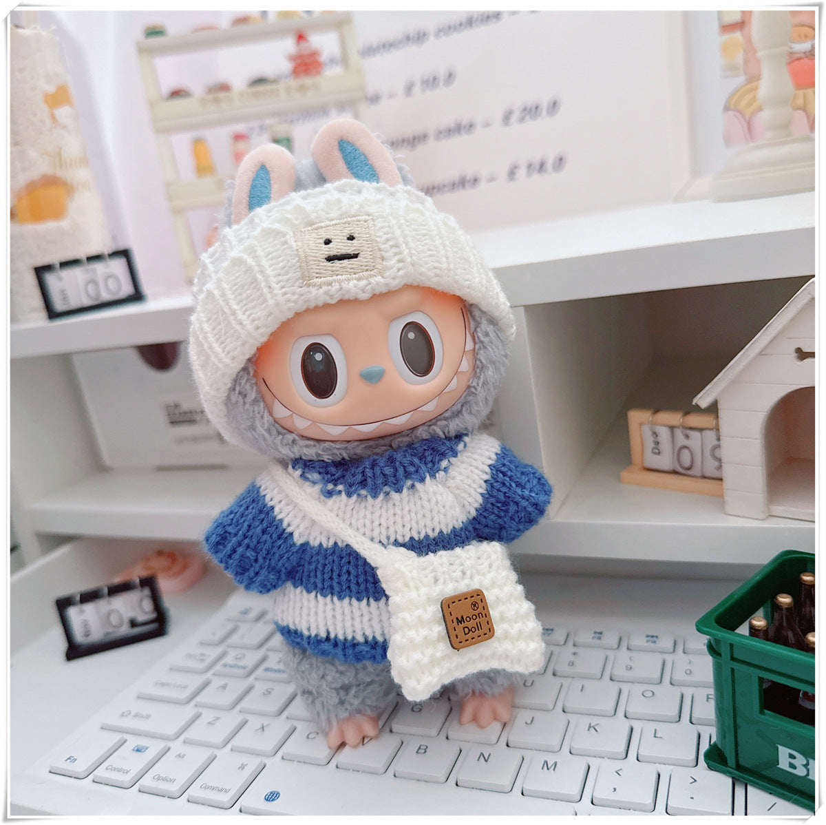 Tender Thread: Compatible with Labubu, Clothing Set, Accessories for 17cm Dolls, Accessories for Labubu (No Doll)