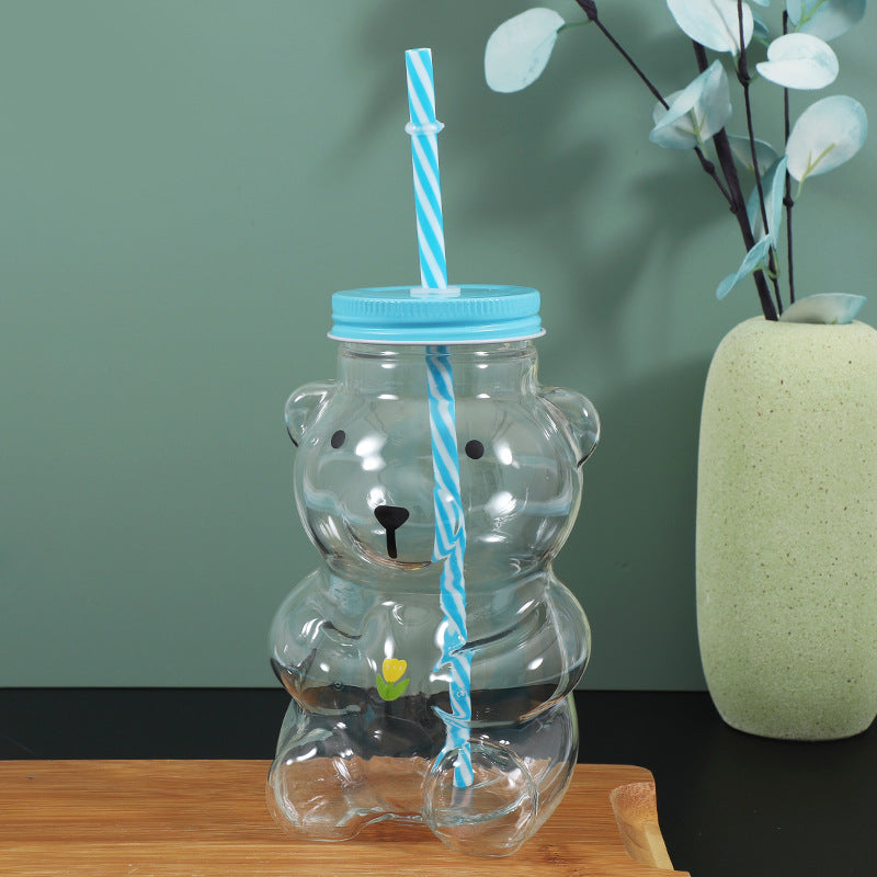 Small Glass Straw Cup | Durable & Cute