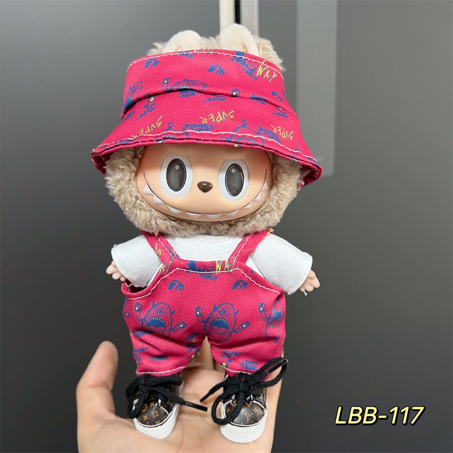 Ropa estilo Preppy Francés para Labubu de 17cm – Outfit de Muñeca de Pie o Sentada