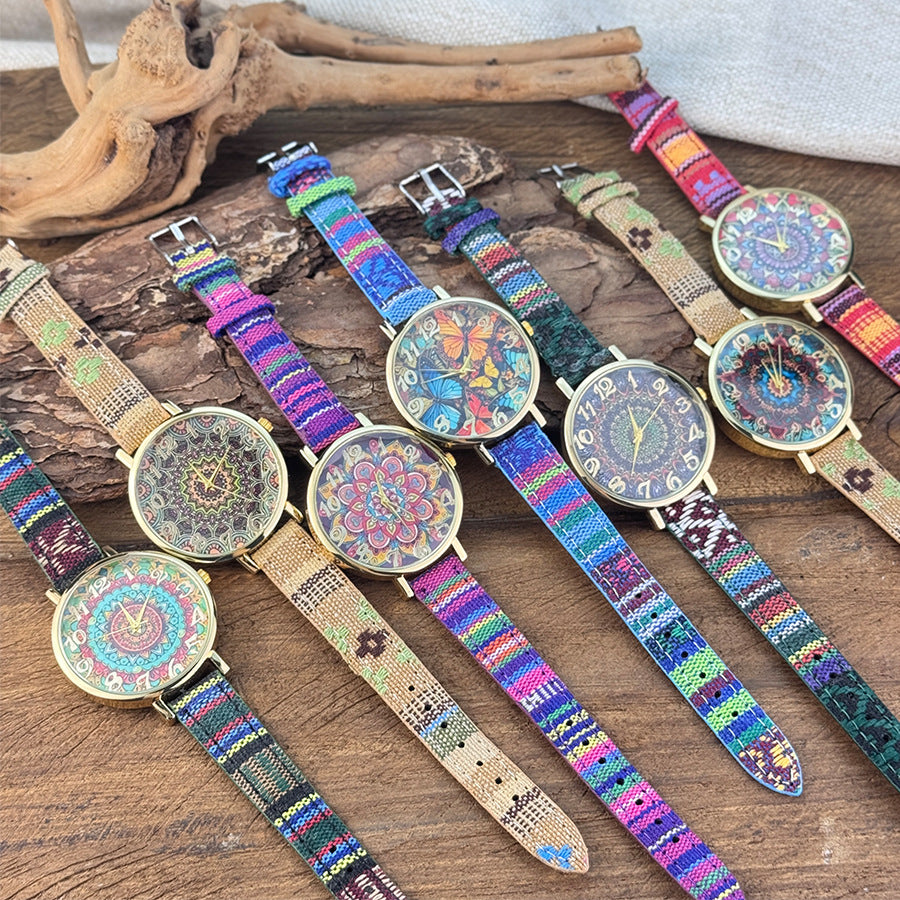 Reloj bohemio para mujer con mandalas