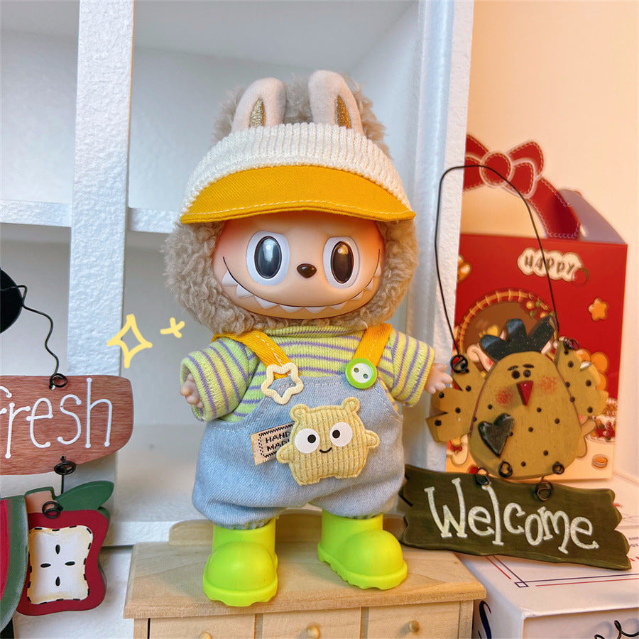 Ropa para Labubu de 17cm – Estilo Urban, Kawaii, Retro, Cosplay, preppy coreano y Más (Muñeca no incluida)