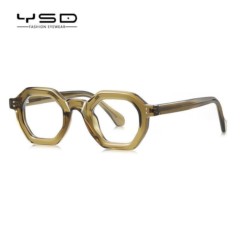 Blue Light Blocking Glasses: Hexagonal Retro Style for Men