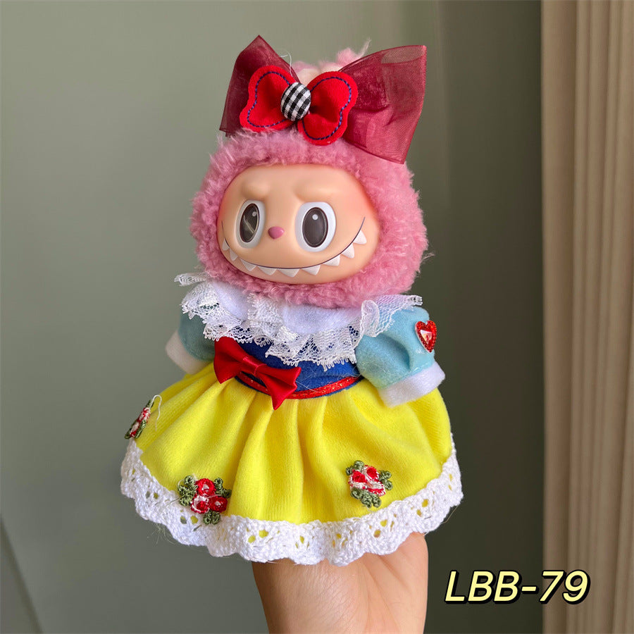 Ropa para Labubu de 17cm – Estilo Urban, Kawaii, Retro, Cosplay, preppy coreano y Más (Muñeca no incluida)