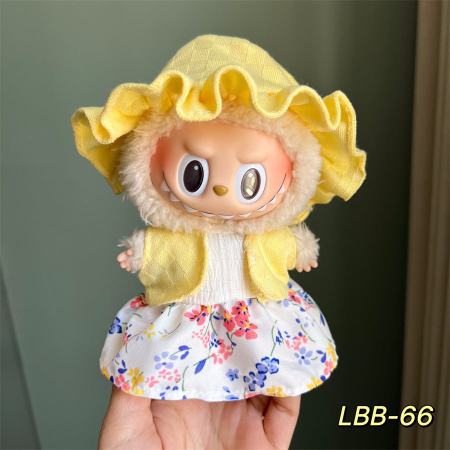 Ropa y Zapatos Chunky Estilo Urbano para Labubu de 17 cm – Accesorios para Muñecas (Muñeca No Incluida)