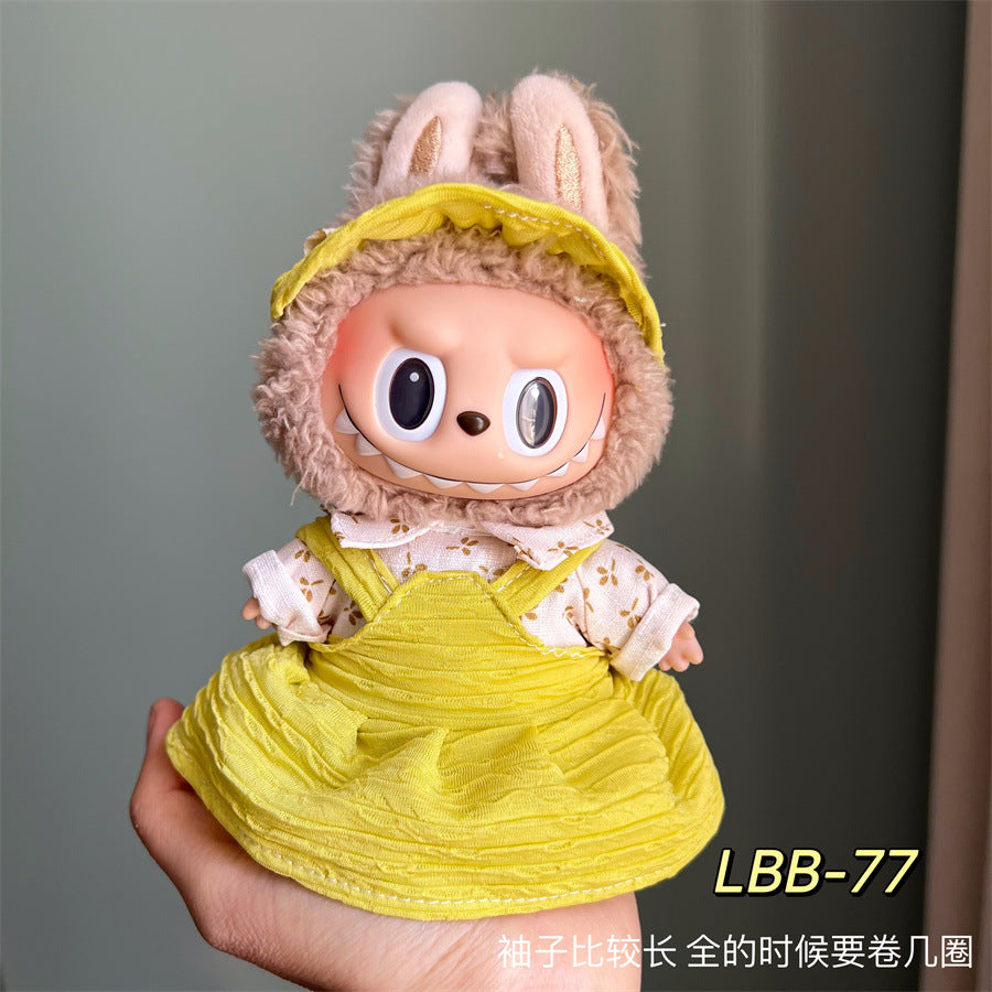 Ropa para Labubu de 17cm – Estilo Urban, Kawaii, Retro, Cosplay, preppy coreano y Más (Muñeca no incluida)