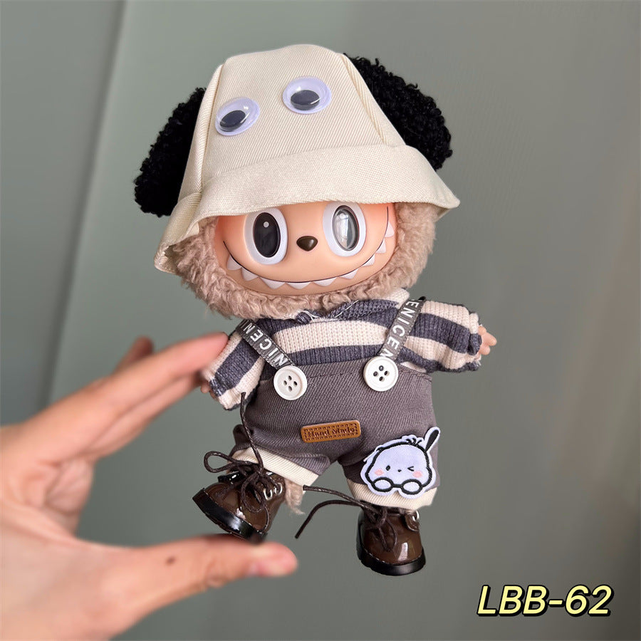 Ropa para Labubu de 17cm – Estilo Urban, Kawaii, Retro, Cosplay, preppy coreano y Más (Muñeca no incluida)