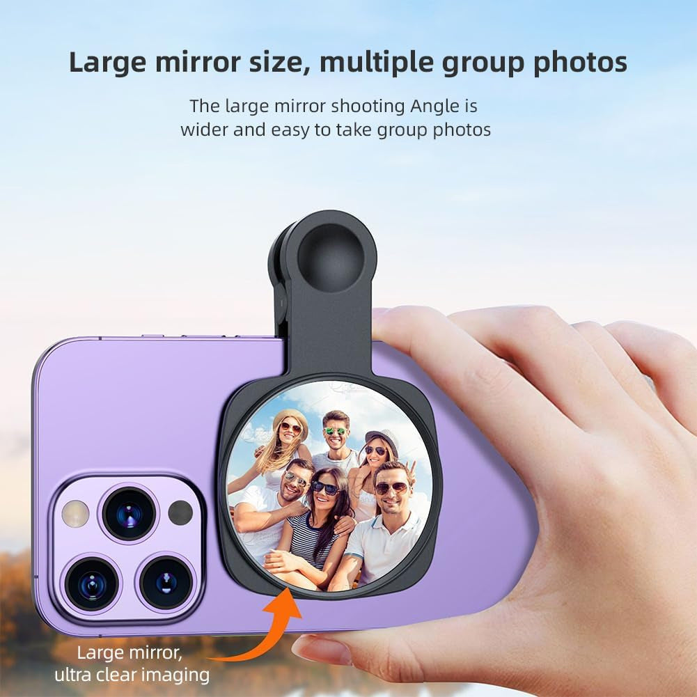 Espejo de autofoto multifuncional: espejo de retroceso para selfies de alta definición