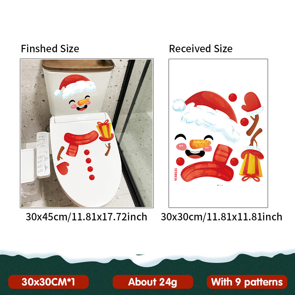 Pegatinas Navideñas de Santa Claus, Reno y Muñeco de Nieve | Decoración para Ventanas